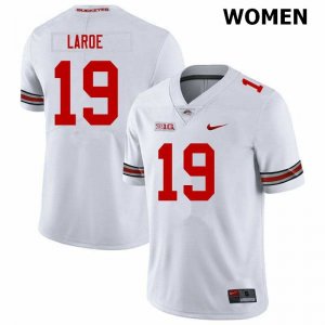 Women's Ohio State Buckeyes #19 Jagger LaRoe White Nike NCAA College Football Jersey Super Deals PXE0744VA